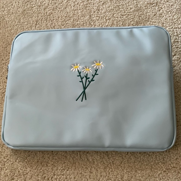 Primark Accessories - Primark Computer Padded Case In Light Blue With Flowers / Like New